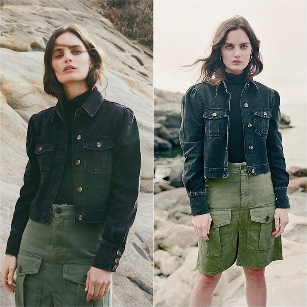 NWT BOYISH 90s Olive Green Canvas Twill Military Cargo Pocket Utility Skirt 2